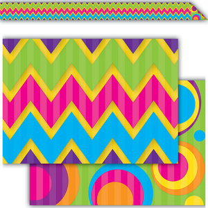 TCR73176 Sassy Bubbles & Chevrons Double-Sided Border Image
