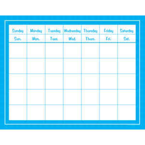 TCR74803 Blue Sassy Solids Calendar Grid Image