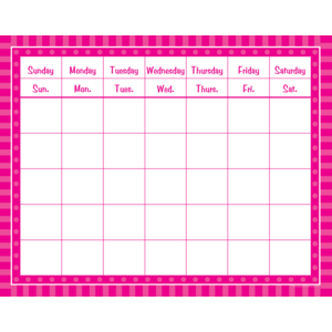 TCR74804 Pink Sassy Solids Calendar Grid Image