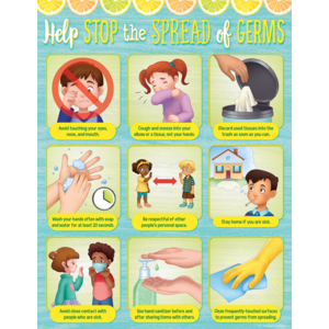 TCR7504 Lemon Zest Help Stop the Spread of Germs Chart Image