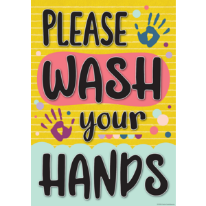 TCR7509 Please Wash Your Hands Positive Poster Image
