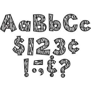 TCR75126 Zebra 4" Fun Font Letters Image