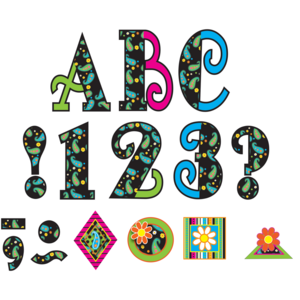 TCR75250 Perfect Paisley 5" Uppercase Fancy Font Letters Image