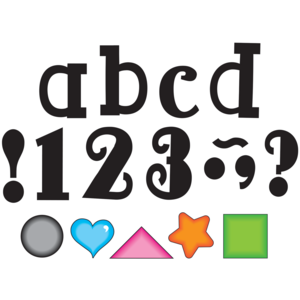 TCR75257 Black 5" Lowercase Fancy Font Letters Image