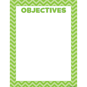 TCR7584 Lime Chevron Objectives Chart Image