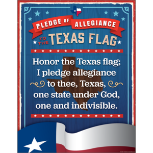 TCR7587 Pledge of Allegiance to the Texas Flag Chart Image