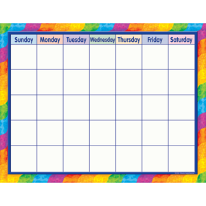 TCR7601 Rainbow Calendar Chart Image