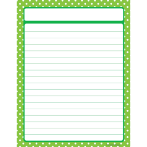 TCR7676 Lime Polka Dots Lined Chart Image