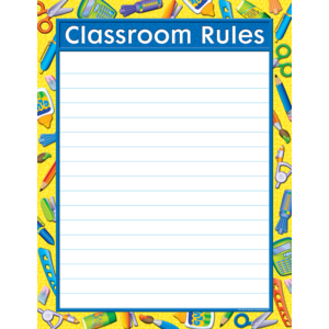 TCR7681 Tools for School Classroom Rules Chart Image