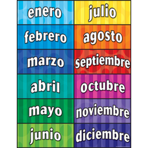 TCR7693 Months of the Year (Spanish) Chart Image