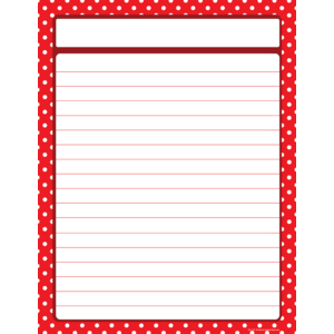 TCR7711 Red Polka Dots Lined Chart Image