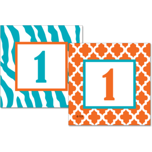 TCR77111 Orange and Teal Wild Moroccan Double-Sided Calendar Cards Image