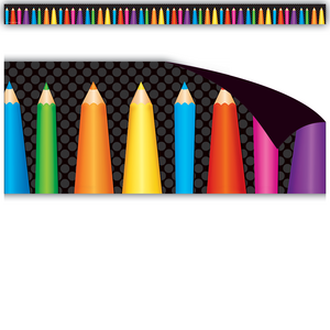 TCR77127 Colored Pencils Magnetic Border Image