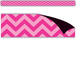 TCR77139 Hot Pink Chevron Magnetic Strips Image