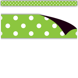 TCR77141 Lime Polka Dots Magnetic Strips Image