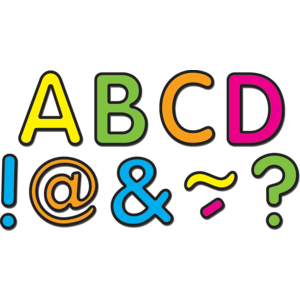 TCR77189 Neon Brights Classic 2" Magnetic Letters Image