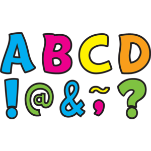 TCR77217 Neon Brights Funtastic Font 3" Magnetic Letters Image