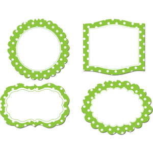 TCR77219 Lime Polka Dots Frames Magnetic Accents Image