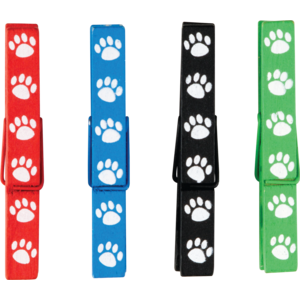 TCR77251 Paw Prints Magnetic Clothespins Image
