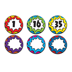 TCR77271 Superhero Numbers Magnetic Accents Image