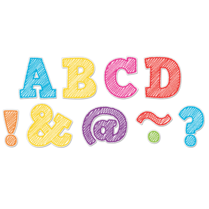 TCR77301 Scribble Bold Block 2" Magnetic Letters Image