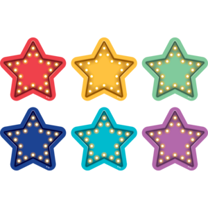 TCR77378 Spot On Floor Markers Marquee Stars - 4" Image