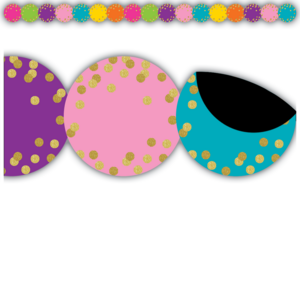 TCR77390 Confetti Circles Die-Cut Magnetic Border Image