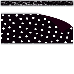 TCR77565 White Painted Dots on Black Magnetic Border Image