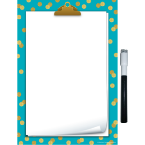 TCR77890 Clingy Thingies Teal Confetti Small Note Sheet Image