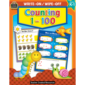 TCR8220 Write-On/Wipe-Off Book: Counting 1-100 Image