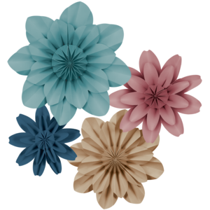TCR8349 Calming Colors Paper Flowers Image
