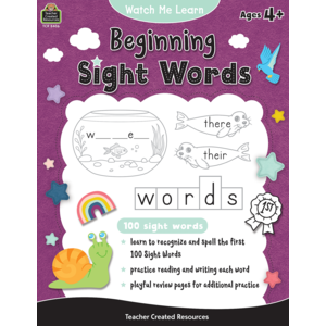 TCR8406 Watch Me Learn: Beginning Sight Words Image