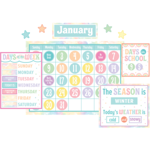 TCR8411 Pastel Pop Calendar Bulletin Board Image