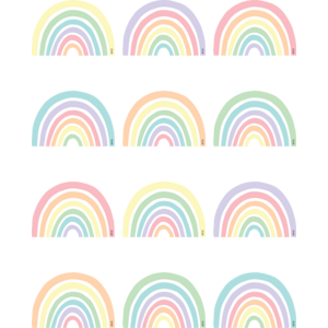 TCR8442 Pastel Pop Rainbows Mini Accents Image