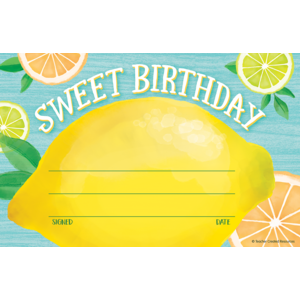 TCR8494 Lemon Zest Sweet Birthday Awards Image