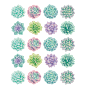 TCR8554 Rustic Bloom Succulents Stickers Image