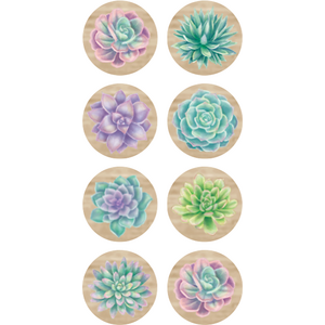 TCR8556 Rustic Bloom Succulents Mini Stickers Image