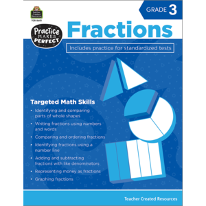 TCR8601 Practice Makes Perfect: Fractions Grade 3 Image