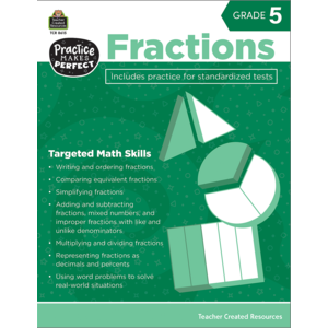 TCR8615 Practice Makes Perfect: Fractions Grade 5 Image