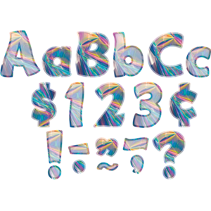 TCR8708 Iridescent Funtastic 4" Letters Combo Pack Image