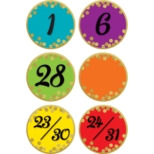 TCR8731 Confetti Colorful Calendar Days Image