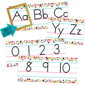 TCR8804 Confetti Alphabet Line Bulletin Board Image