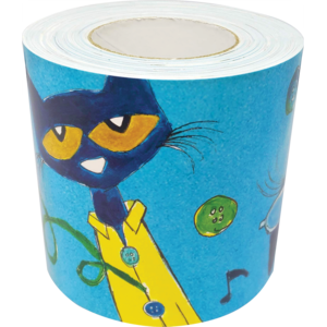 TCR8957 Pete The Cat Straight Rolled Border Trim Image