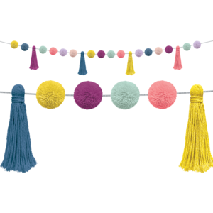 TCR9093 Oh Happy Day Pom-Poms and Tassels Garland Image