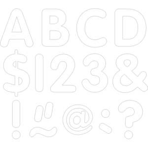 TCR9211 White 2" Classic Letters Uppercase Pack Image