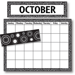 TCR9946 Black/White Crazy Circles Calendar Set Image