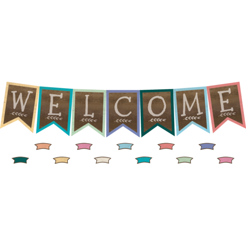 Home Sweet Classroom Pennants Welcome Bulletin Board Display Set ...