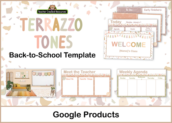 Terrazzo Tones Back to School Template