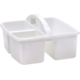 White Plastic Storage Caddy 6 Pack Alternate Image B