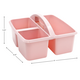 Light Pink Plastic Storage Caddy 6-Pack Alternate Image SIZE